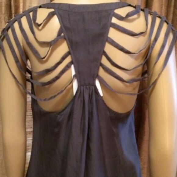 Walter Baker Women's Gray Silk Chiffon/Top Tank Top/Cami-NWT-Size 6 - Picture 5 of 7